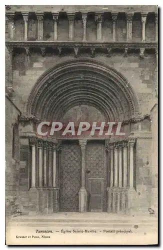 Cartes postales Tarascon Eglise Sainte Marthe Portail principal