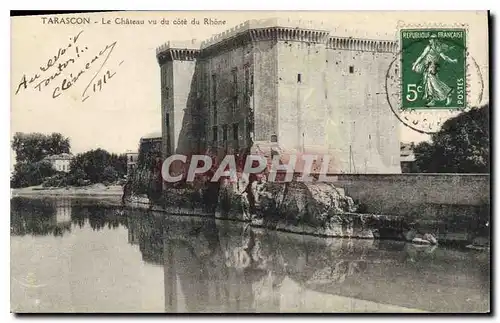 Cartes postales Tarascon Le Chateau vu du cote du Rhone