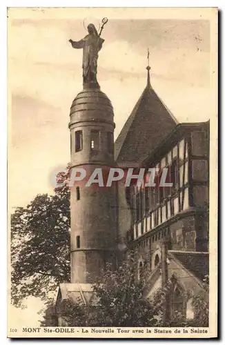 Cartes postales Mont Ste Odile La Nouvelle Tour avec la Statue de la Sainte