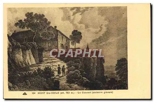 Cartes postales Mont Ste Odile Le Couvent ancienne gravure
