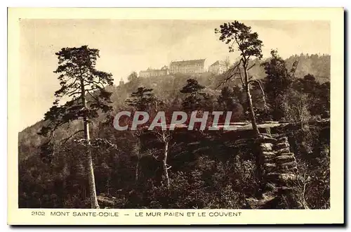 Cartes postales Mont Sainte Odile Le Mur Paien et le Couvent