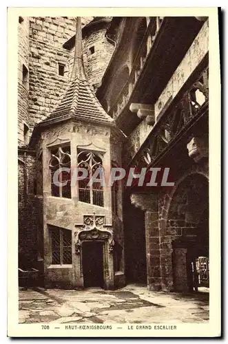 Ansichtskarte AK Haut Koenigsbourg Le Grand Escalier