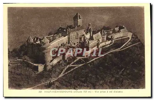 Cartes postales Haut Koenigsbourg Vue prise a vol d'oiseau