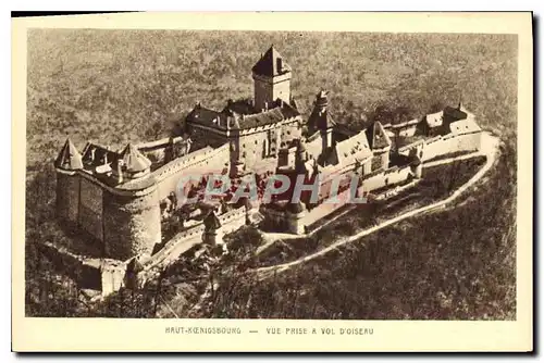 Cartes postales Haut Koenigsbourg Vue prise a vol d'oiseau