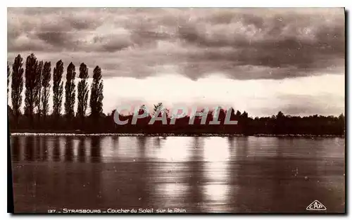 Cartes postales Strasbourg Coucher du Soleil sur le Rhin
