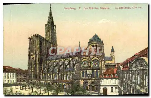 Ansichtskarte AK Strassburg Das Munster Sudseite La cathedrale Cote sud