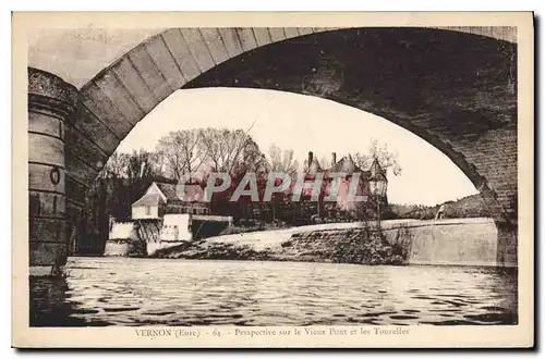 Cartes postales Vernon Perspective sur le Vieux Port et les Tourciles