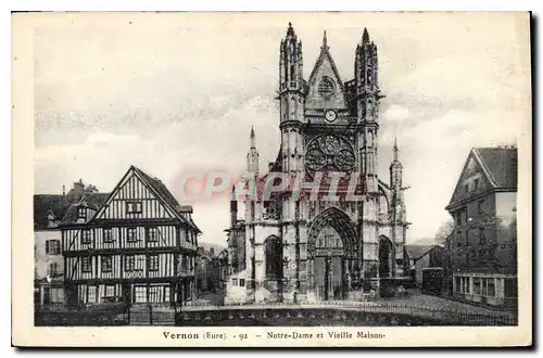 Cartes postales Vernon Notre Dame et Vieille Maison