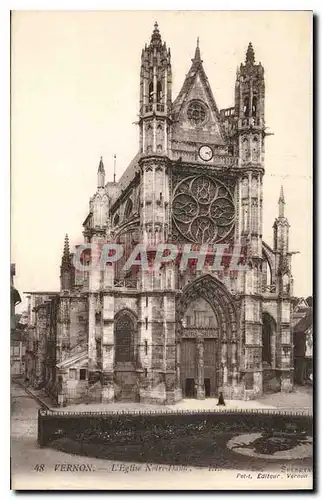 Ansichtskarte AK Vernon L'Eglise Notre Dame