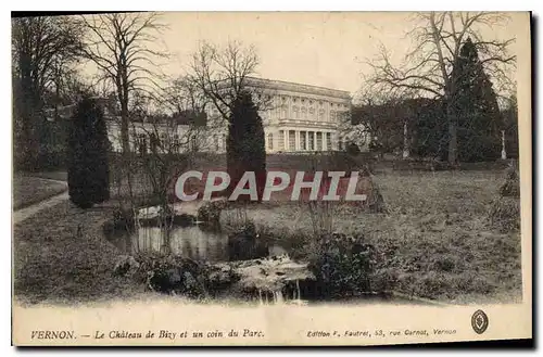 Cartes postales Vernon Le Chateau de Bizy et un coin du Parc