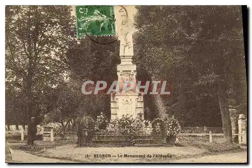 Cartes postales Vernon Le Monument de l'Ardeche