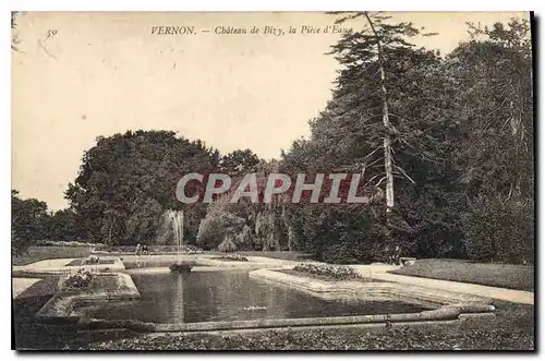 Cartes postales Vernon Chateau de Bizy la Piece d'Eau