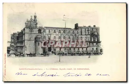 Cartes postales Saint Germain en Laye Le Chateau facade Ouest en restauration