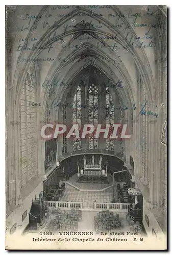 Cartes postales Vincennes Le vieux Fort Interieur de la Chapelle du Chateau