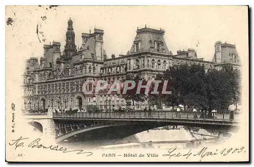 Cartes postales Paris Hotel de Ville