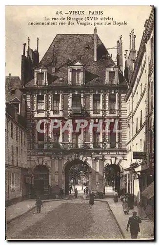 Cartes postales Vieux Paris La rue de Birague XVII siecle