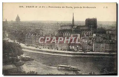 Cartes postales Paris Panorama de Paris pris de St Gervais