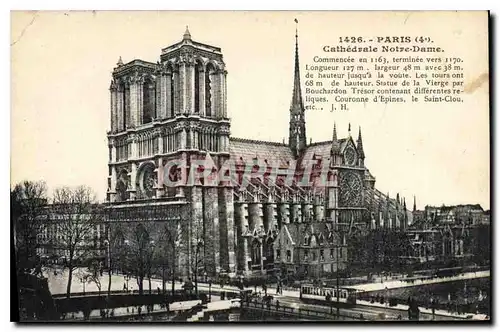 Cartes postales Paris Cathedrale Notre Dame