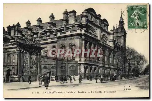 Ansichtskarte AK Paris Palais de Justice La Grille d'honneur