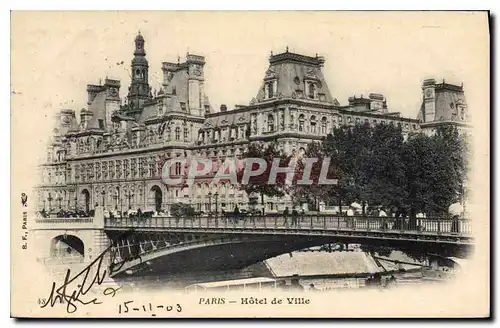 Cartes postales Paris Hotel de Ville