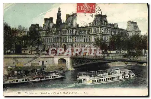 Ansichtskarte AK Paris L'Hotel de Ville et le Pont d'Arcole