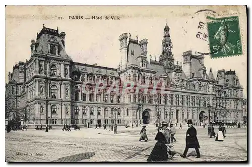 Cartes postales Paris Hotel de Ville