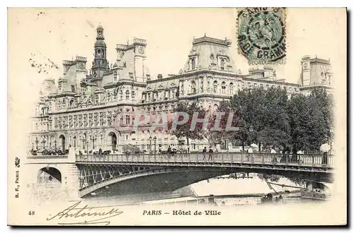 Cartes postales Paris Hotel de Ville