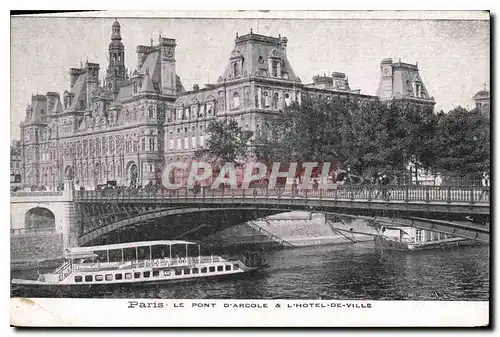 Cartes postales Paris Le Pont d'Arcole L'Hotel de Ville