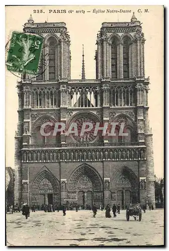 Cartes postales Paris Eglise Notre Dame