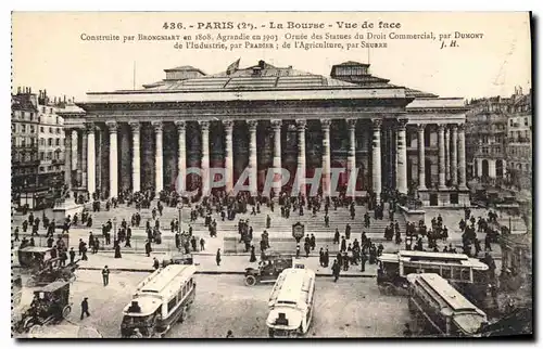 Cartes postales Paris La Bourse Vue de face