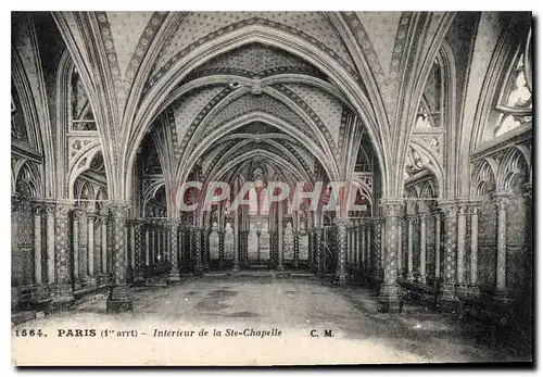 Cartes postales Paris Interieur de la Ste Chapelle