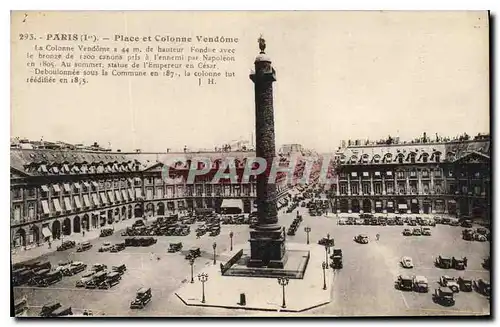 Ansichtskarte AK Paris Place et Colonne Vendomme