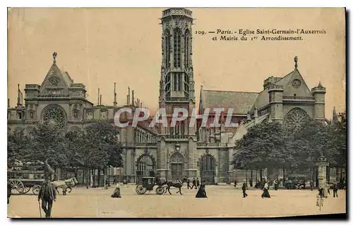 Cartes postales Paris Eglise Saint Germain l'Auxerrois et Mairie du 1st Arrondissement