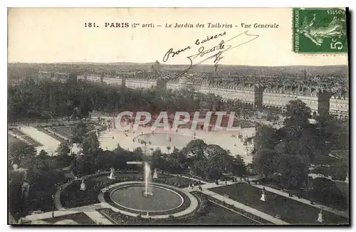 Cartes postales Paris Le Jardin des Tuileries Vue Generale