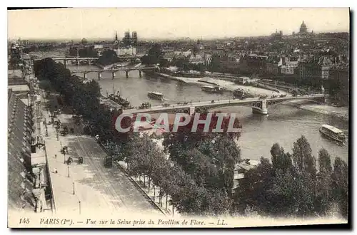 Cartes postales Paris Vue sur la Seine prise du Pavillon de Flore