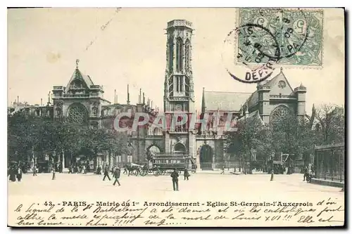 Cartes postales Paris Mairie du Ier Arrondissement eglise St germain l'Auxerrois