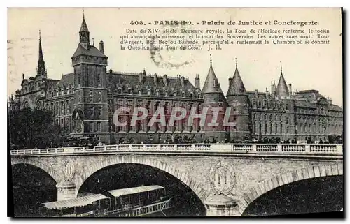 Ansichtskarte AK Paris Ier Palais de Justice et Conciergerie Date du Xiv siecle demeure royale