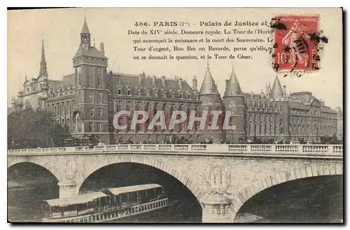 Ansichtskarte AK Paris Ier Palais de justice et Conciergerie Date du Xiv siecle demeure royale