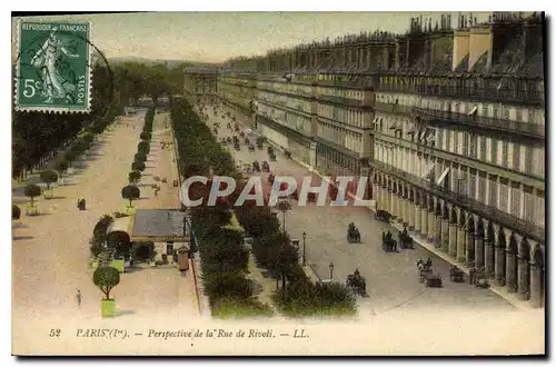 Cartes postales Paris Ier Perspective de la rue de Rivoli