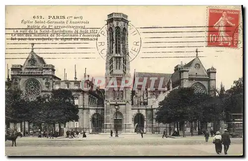 Ansichtskarte AK Paris Ier arrt eglise Saint Germain l'Auxerrois Mairie du 1er Arrondissement