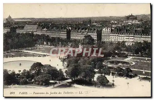 Cartes postales Paris Panorama du jardin des Tuileries