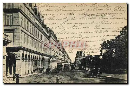 Cartes postales Paris rue de Rivoli