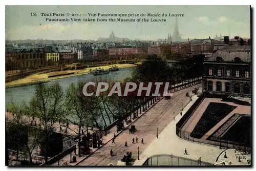 Cartes postales Tour Paris 1er arr vue panoramique prise du Musee du Louvre