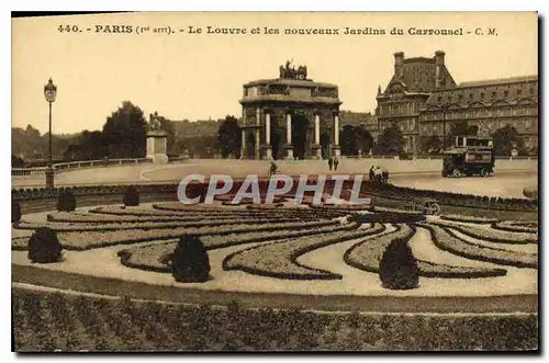 Ansichtskarte AK Paris 1er arrt le Louvre et les nouveaux jardins du Carrousel