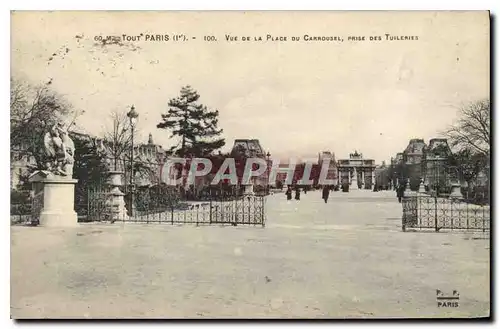 Ansichtskarte AK Tour Paris 1er vue de la place du carrousel prise des Tuileries