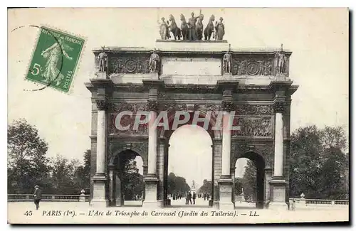 Ansichtskarte AK Paris Ier l'Arc de Triomphe du Carrousel jardin des Tuileries