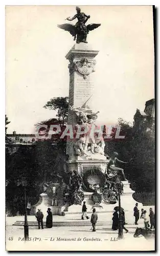 Ansichtskarte AK Paris Ier le monument de Gambetta