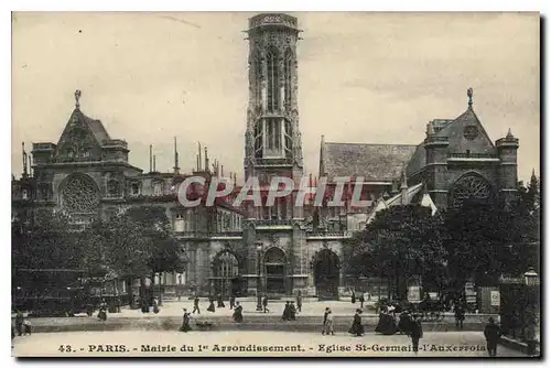 Cartes postales Paris Mairie du 1er Arrondissement eglise St Germain l'Auxerrois