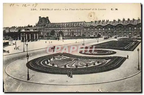 Cartes postales Paris Ier arrt la place du carrousel et le Louvre