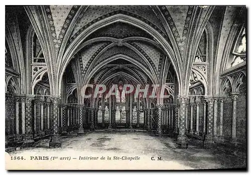 Ansichtskarte AK Paris Ier arrt interieur de la Ste Chapelle